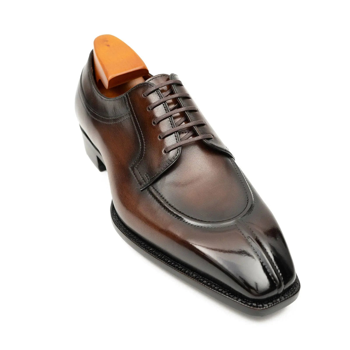 Brown Calf Leather Derby Shoes