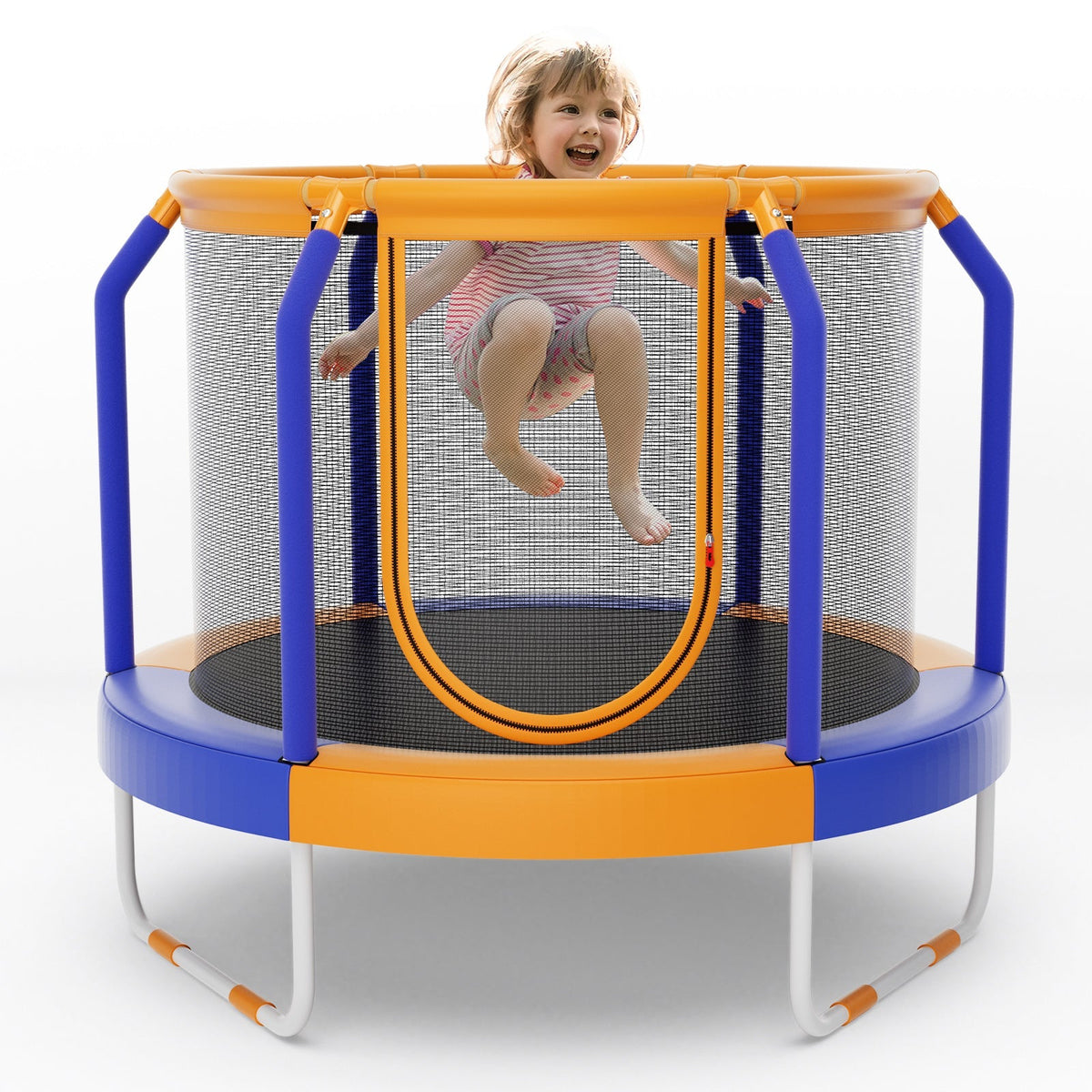 Mini Trampoline with Enclosure and Heavy-duty Metal Frame