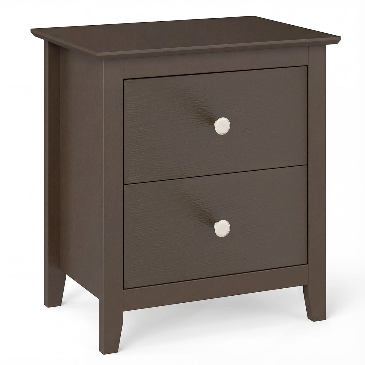Modern Nightstand with 2 Drawers for Small Spaces
