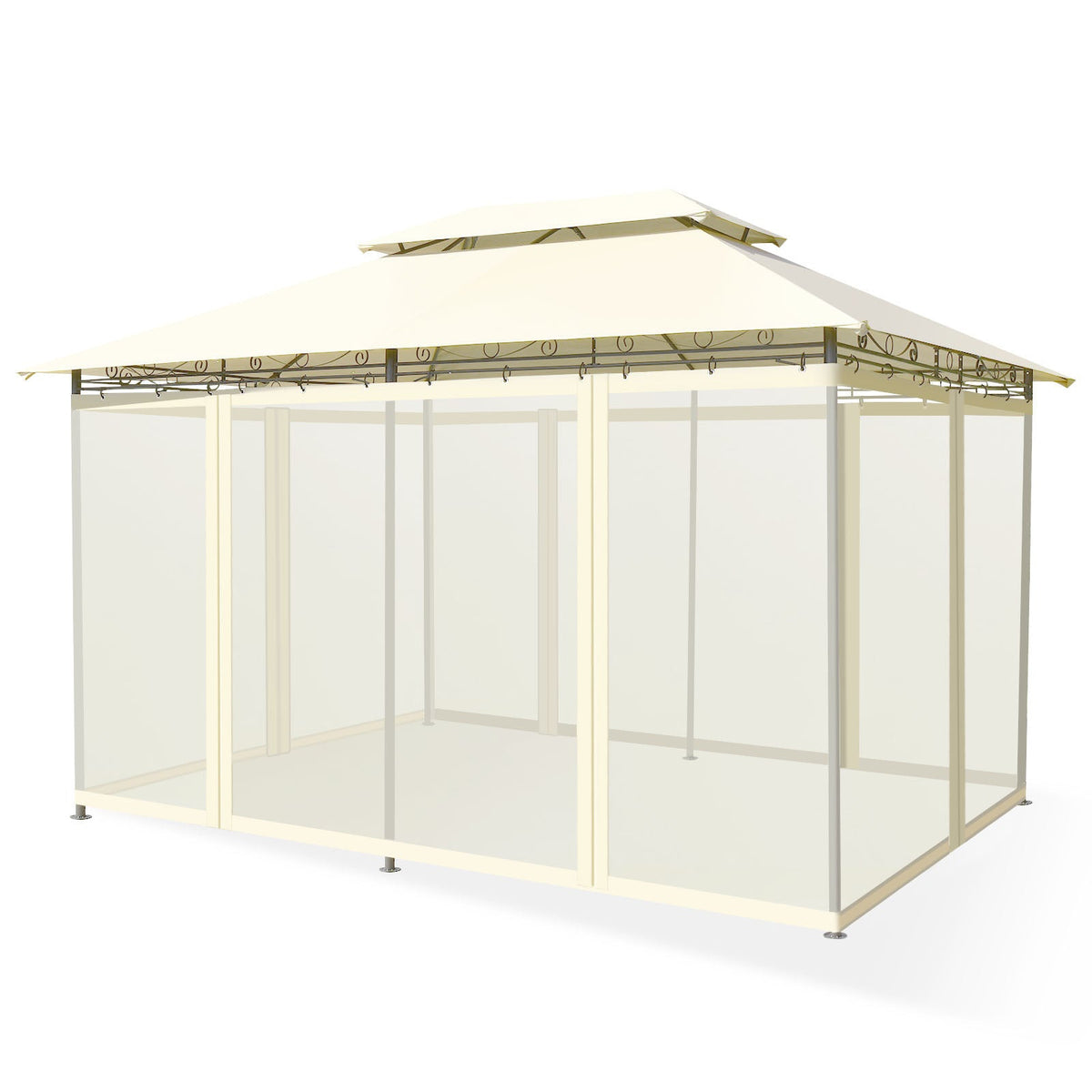 10 Feet x 13 Feet Tent Canopy Shelter with Removable Netting Sidewall