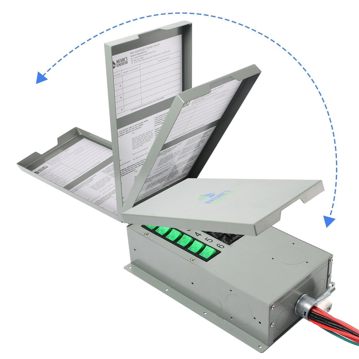 Refurbished - 120V 30A 6-Circuit Non-Automatic Transfer Switch