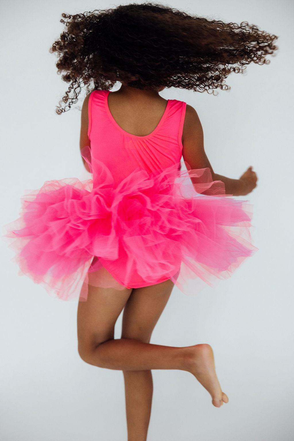 Neon Pink Tank Tutu Leotard