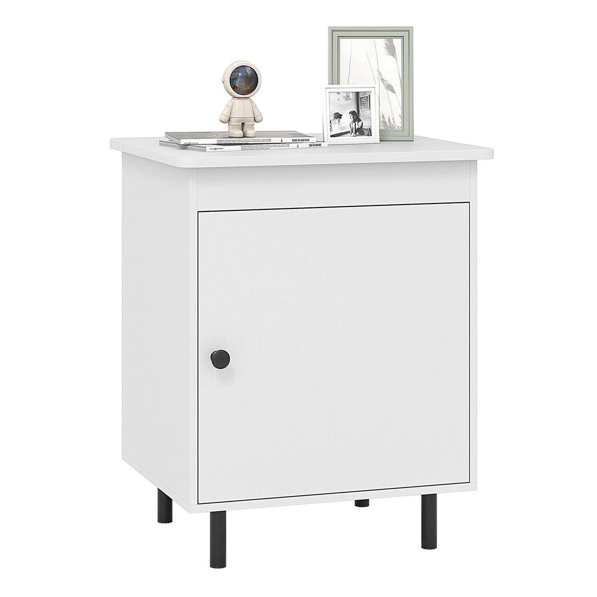Nightstand Mid Century End Tables with Door