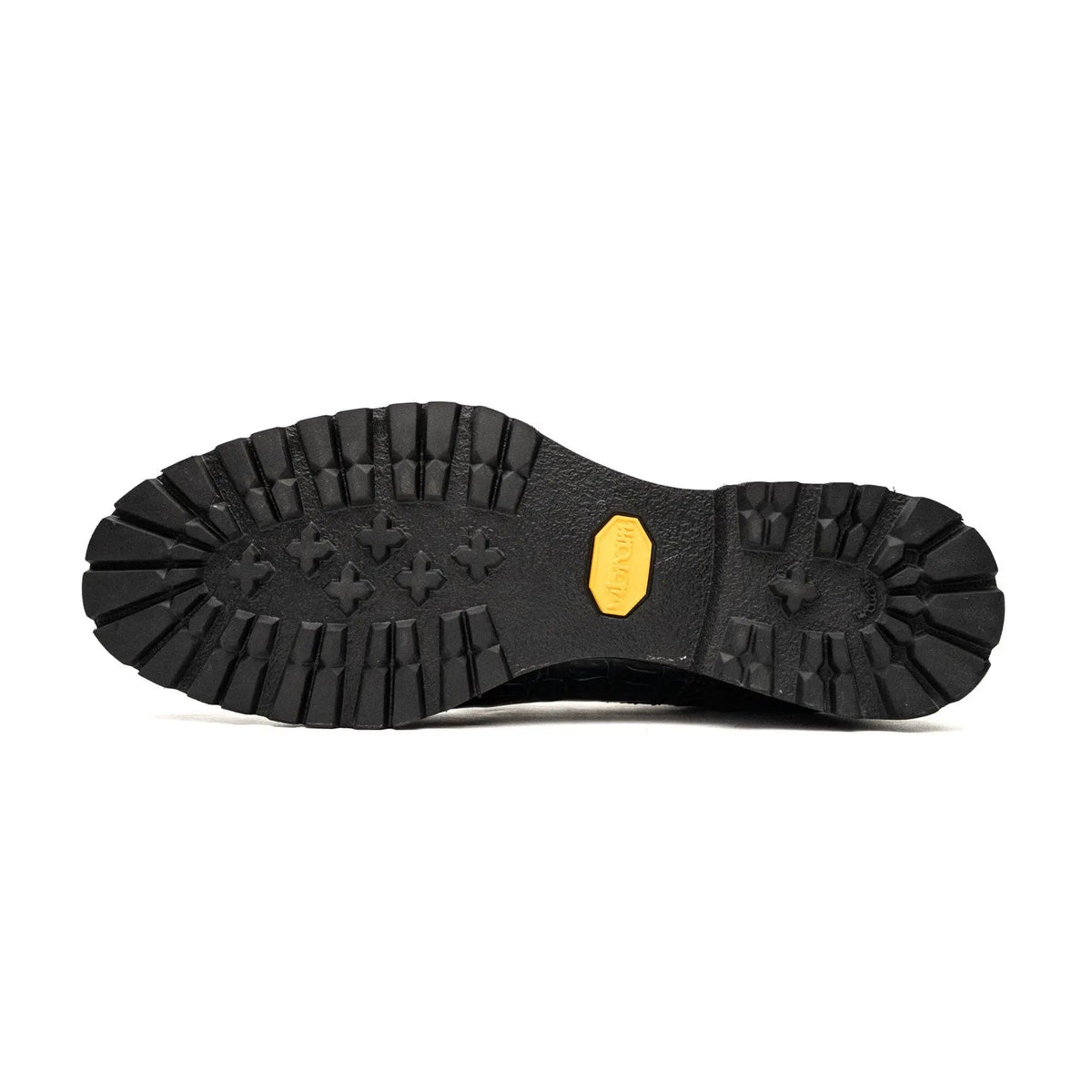 Black Crocodile Leather Derby Shoes