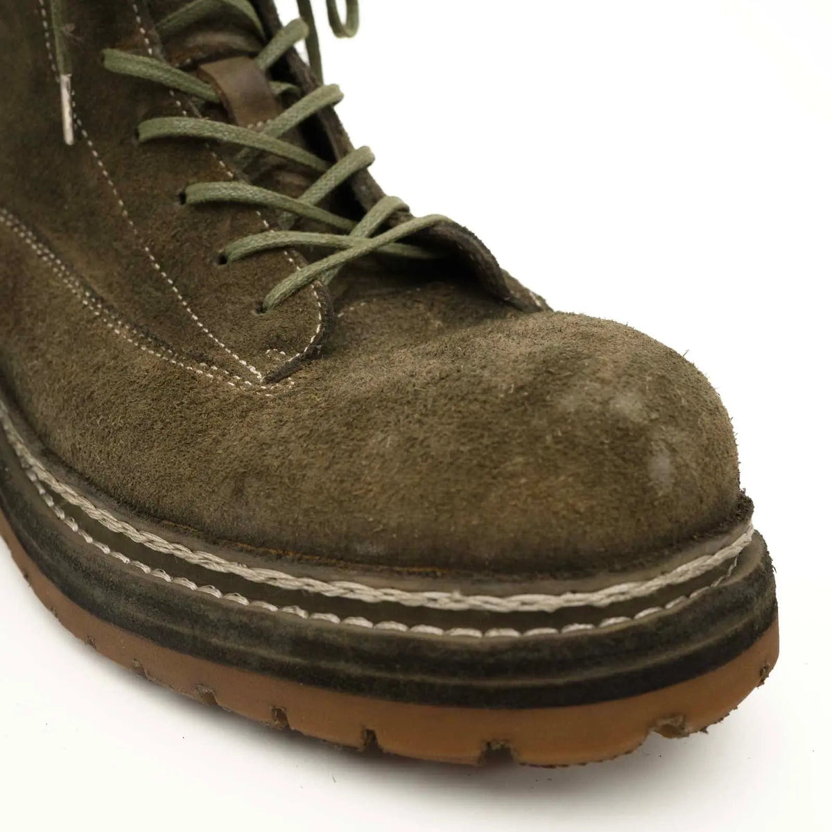 Brown Plain-Toe Horsehide Ankle Boots