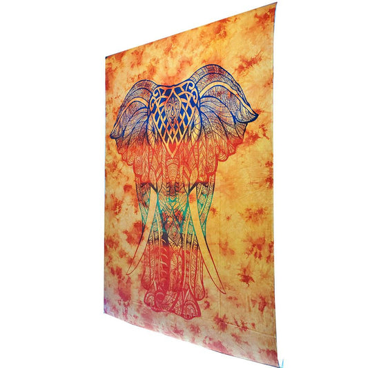 Bohemian Elephant Tie Dye Tapestry Psychedelic Wall Art