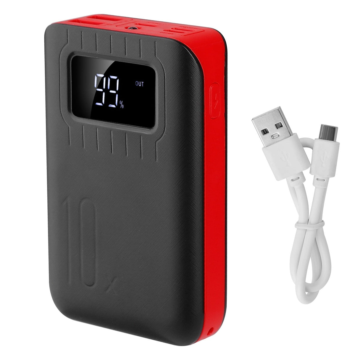 Batería portátil con doble puerto USB y pantalla LCD