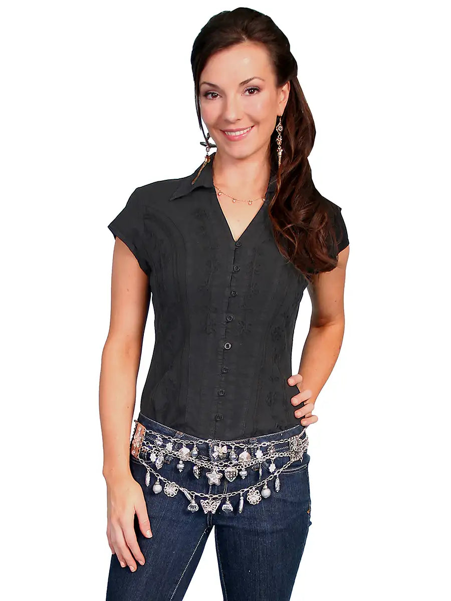 Scully Cantina Short Sleeve Blouse (PSL-066) - Women's Shirt
