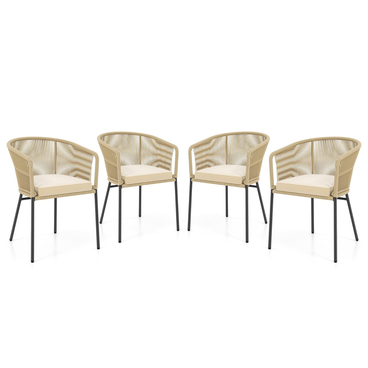 Patio Chairs Set of 4 with