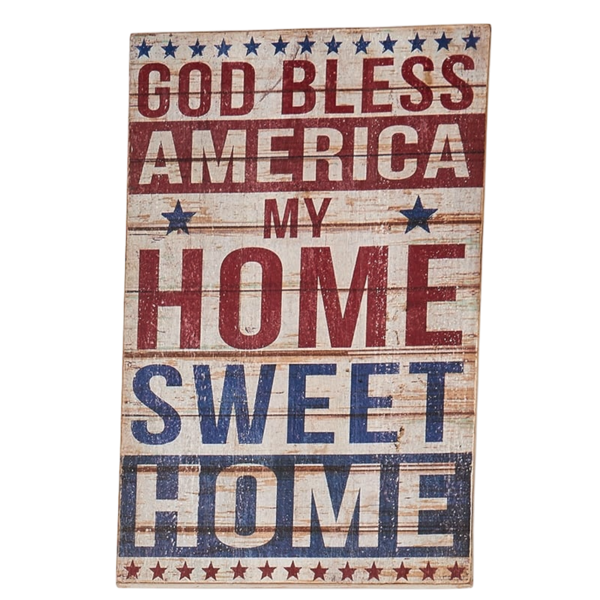 Letrero de madera desgastada "God Bless America"