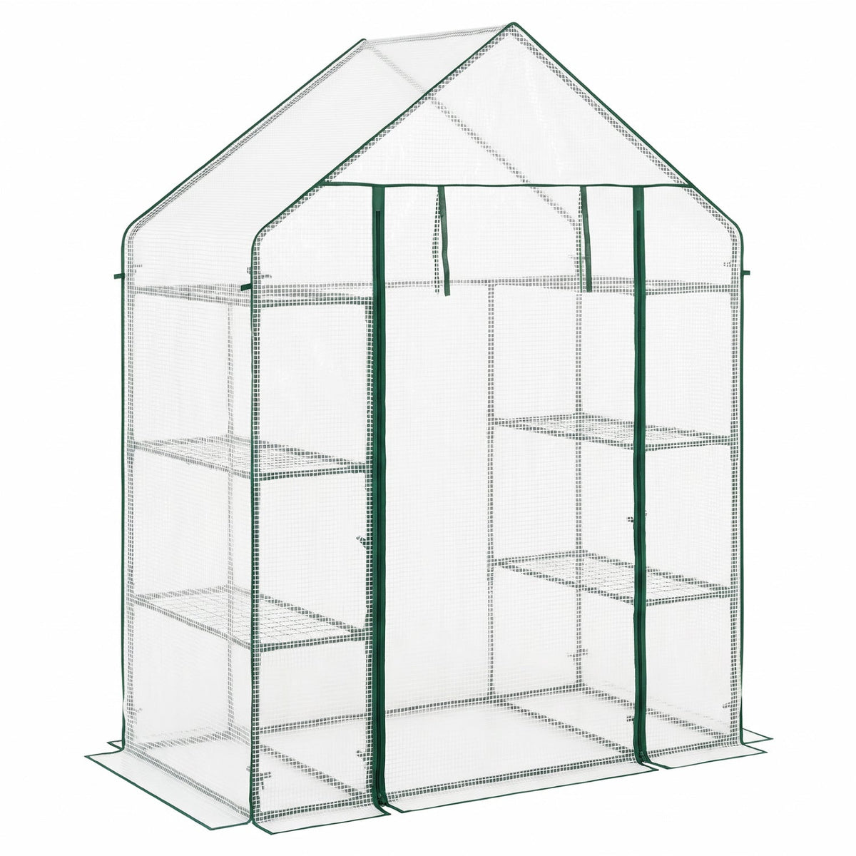 Portable Walk-in Greenhouse with 3 Tiers and 6 Shelves