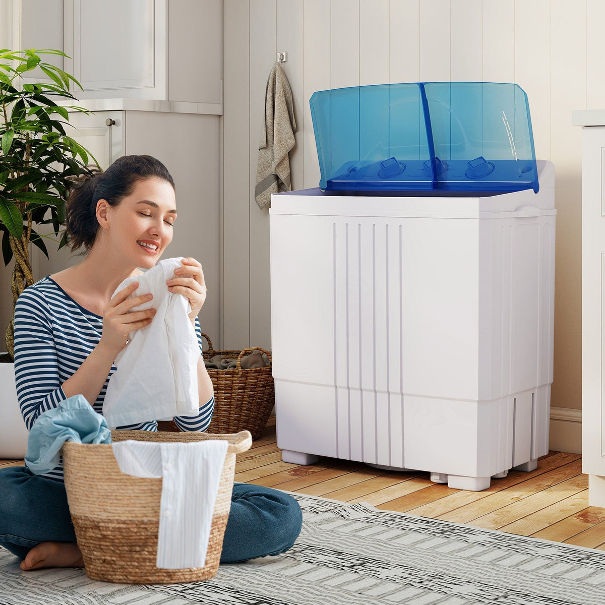 Portable Washing Machine with Built-in Drain Pump
