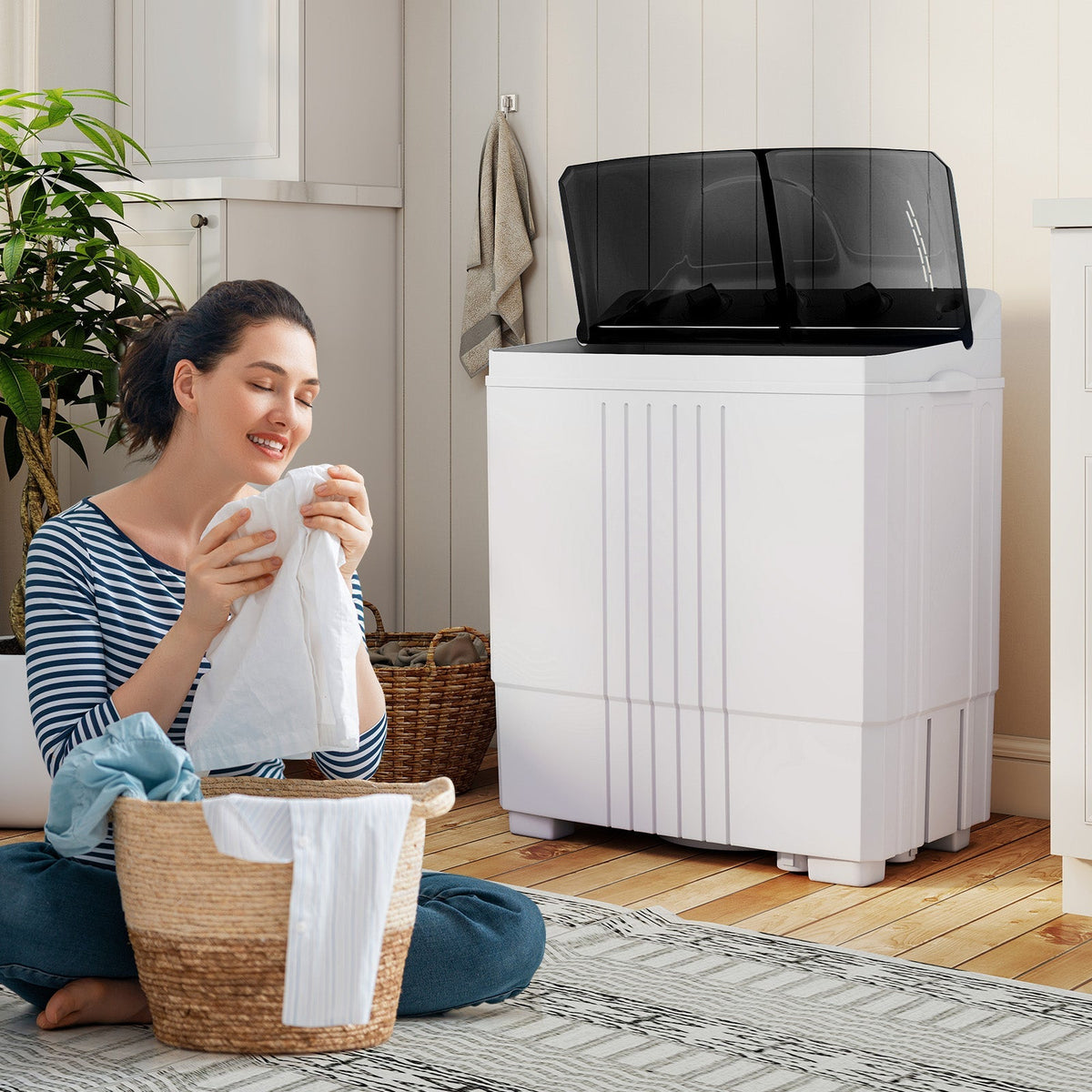 Portable Washing Machine with Built-in Drain Pump