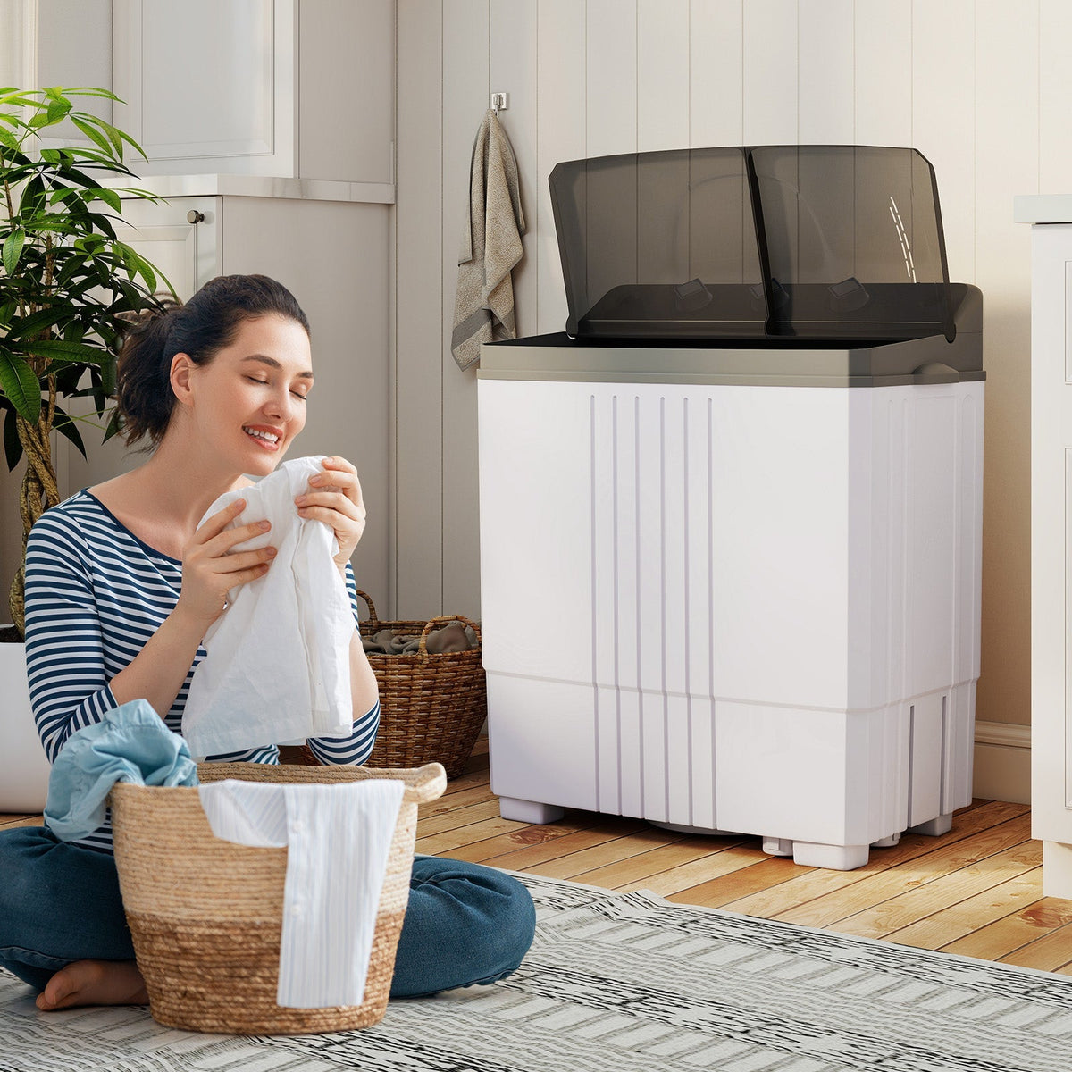 Portable Washing Machine with Built-in Drain Pump
