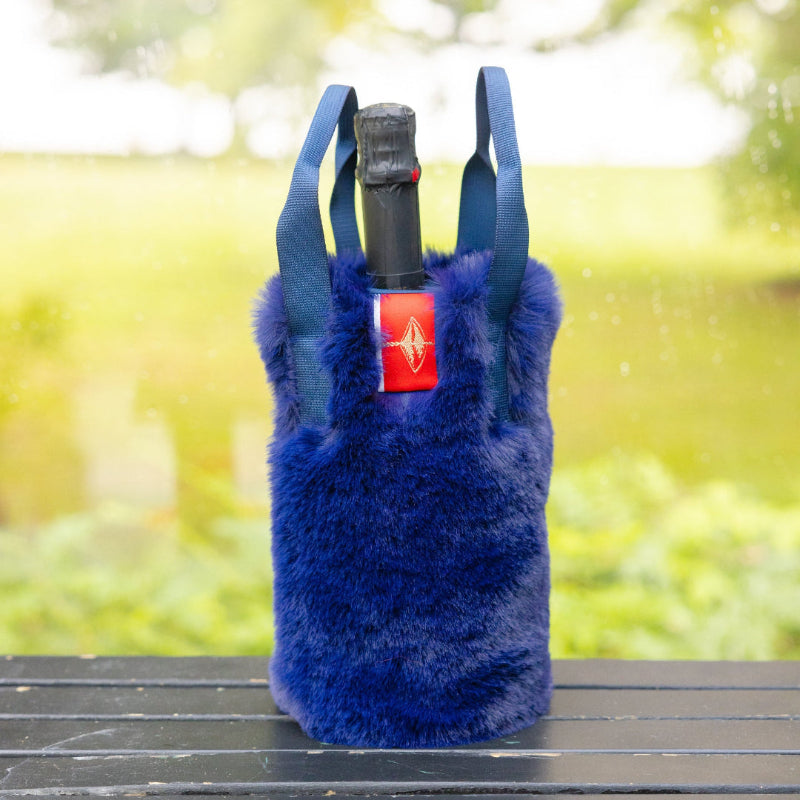 Faux Fur Wine Tote