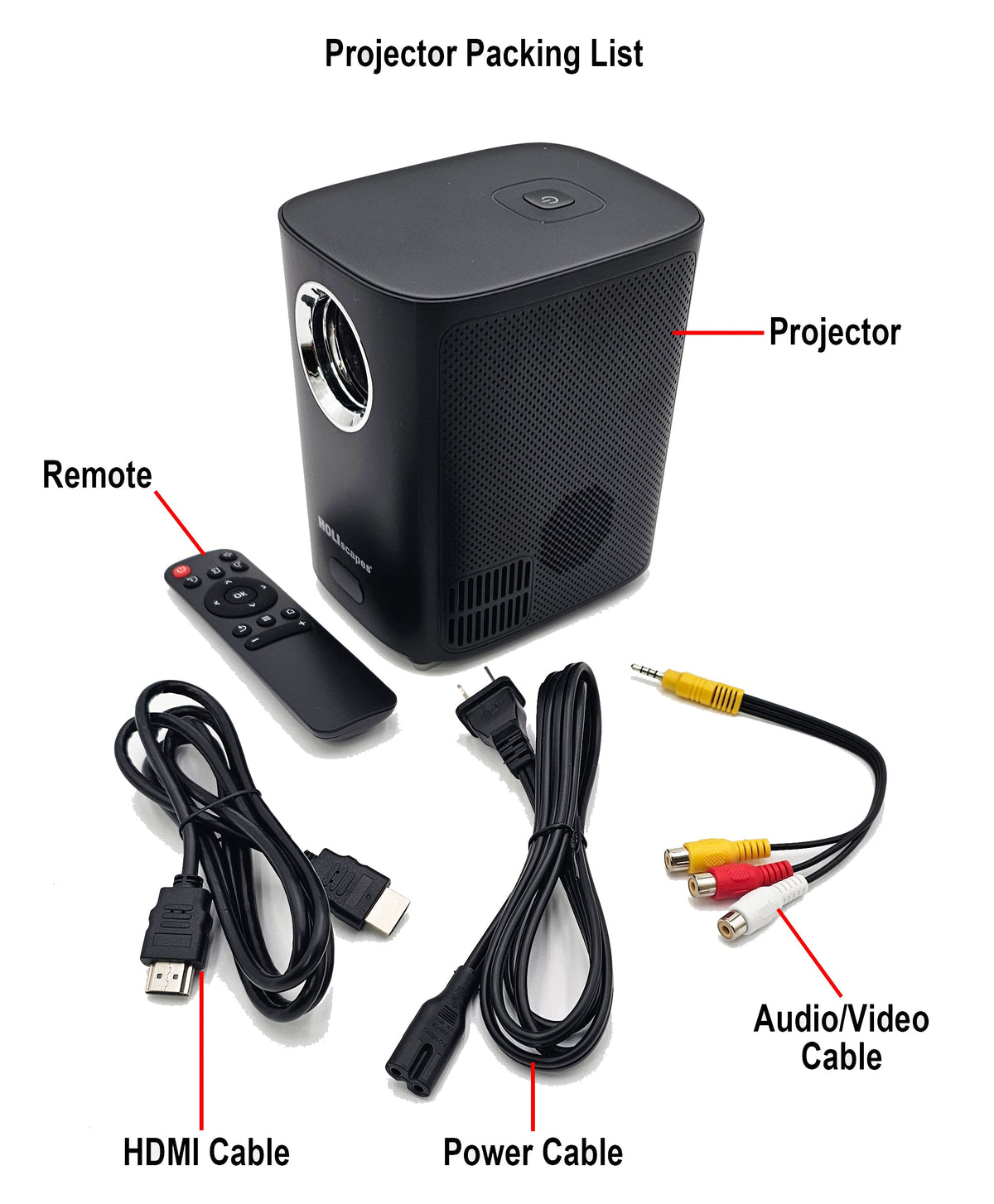 HoliScapes® USB Projector Kit - Boo Crew + Projector + 5.5 ft x 9 ft Projection Screen