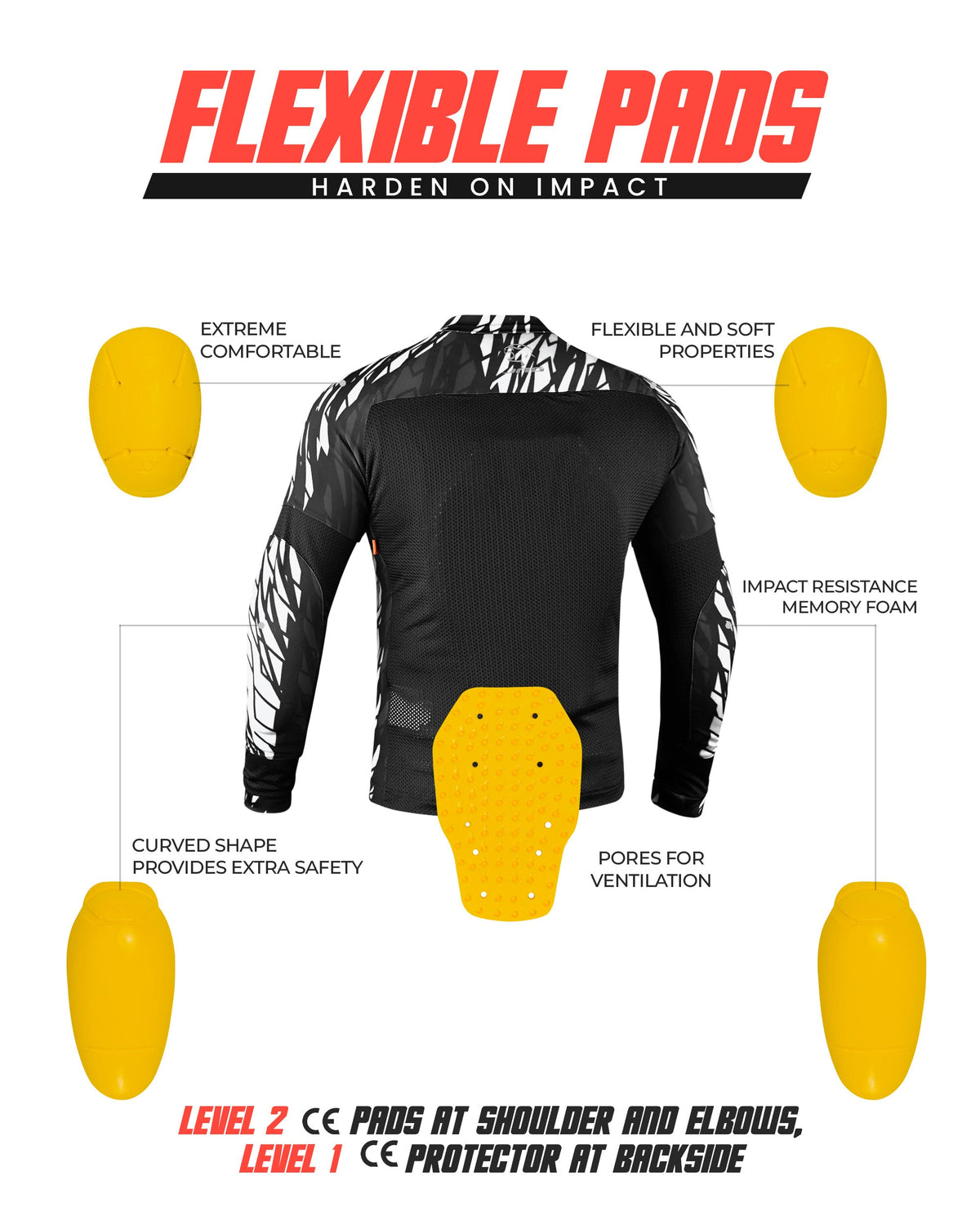 Camisa de motocicleta de malla JAG | Protección con certificación CE