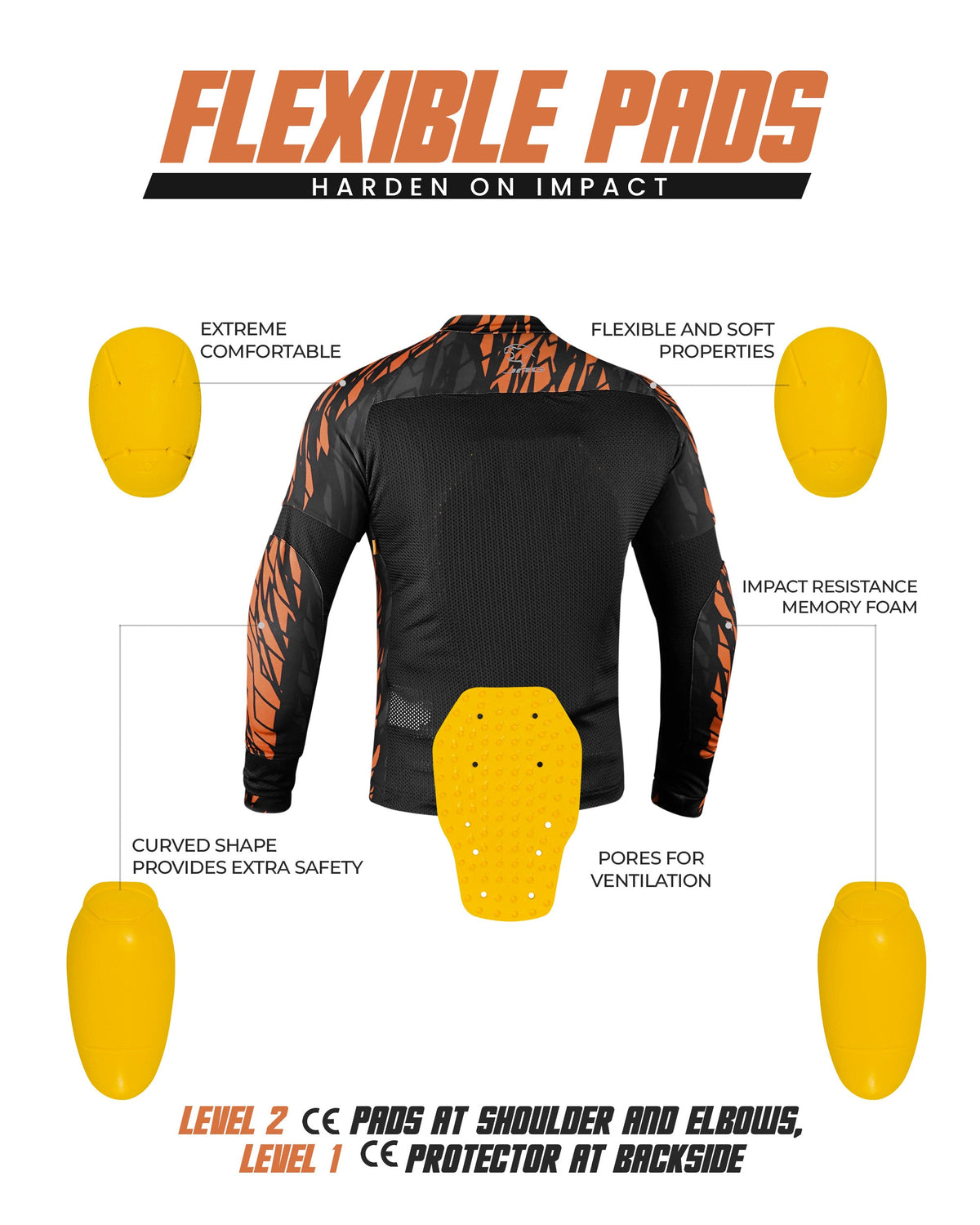 Camisa de motocicleta de malla JAG | Protección con certificación CE