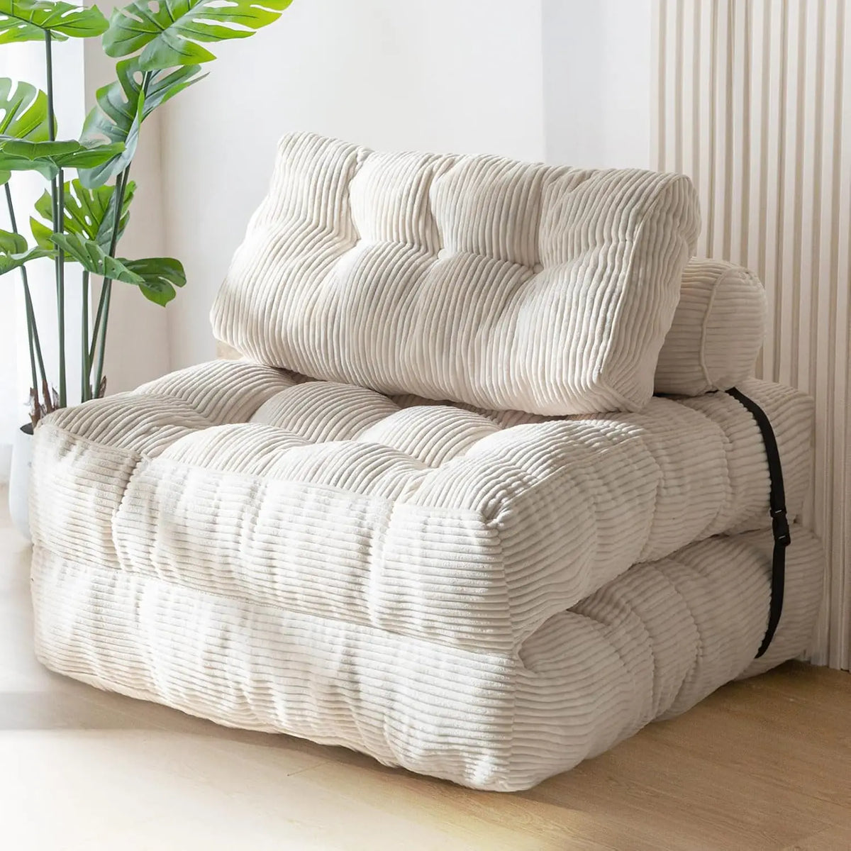 Vacuum Compression Sofa Foldable Simple Fabric Corner Modular Couch Floor Multi Function Nordic Living Room Bedroom Decoration