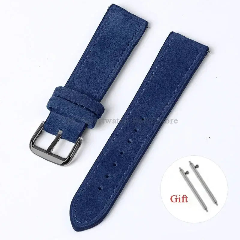 Amazfit Leather Watch Strap Vintage Suede Quick Release - Handmade Stitching