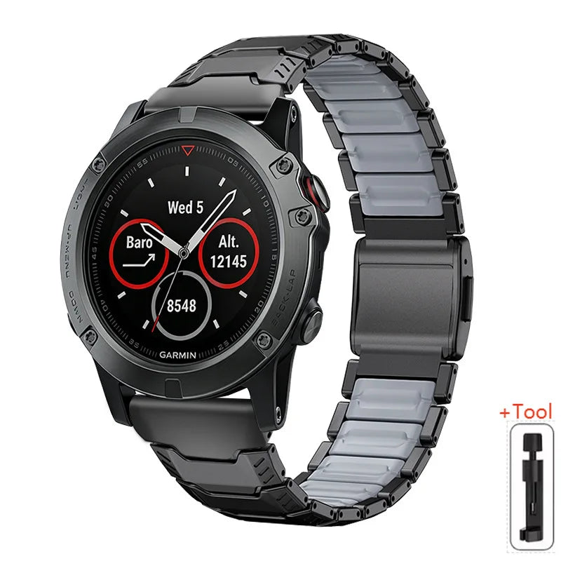 Garmin Titanium Magnetic Smartwatch Band