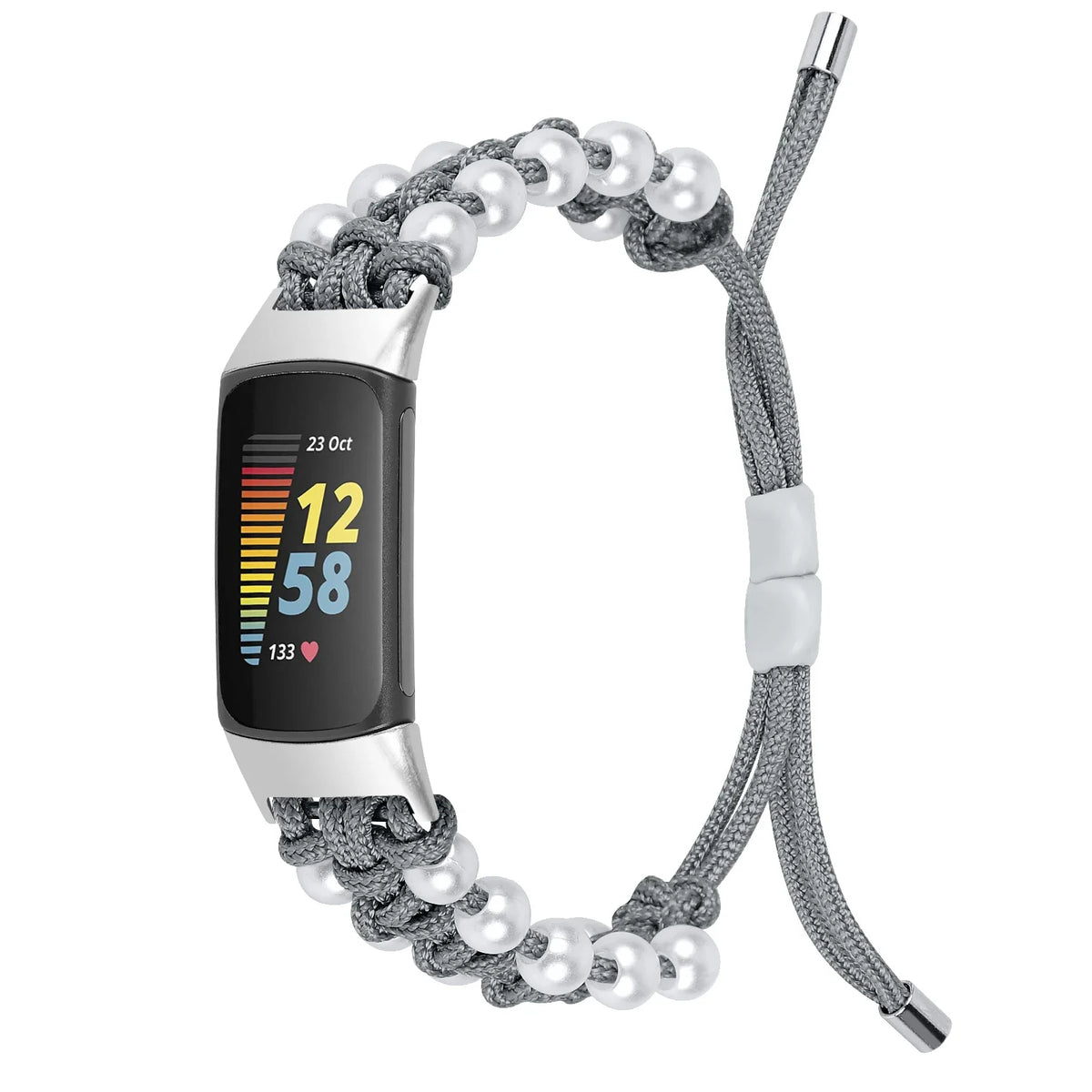Fitbit Charge 2 / 3 / 4 / 5 / 6 Pearl-Style Braided Rope Band