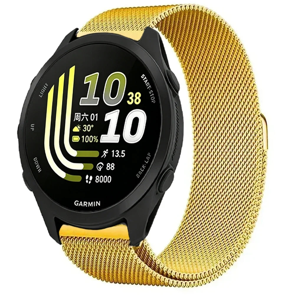 Garmin Milanese Smartwatch Band - Magnetic Metal Strap