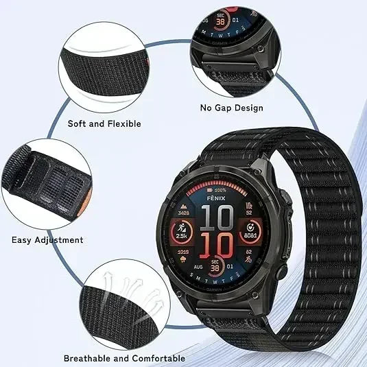 Garmin Nylon QuickFit Smartwatch Band - Loop Strap