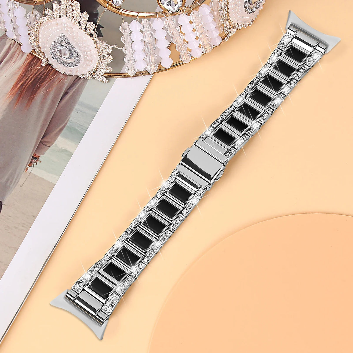 Google Pixel Watch 41mm Diamond Zinc Alloy Bracelet Band
