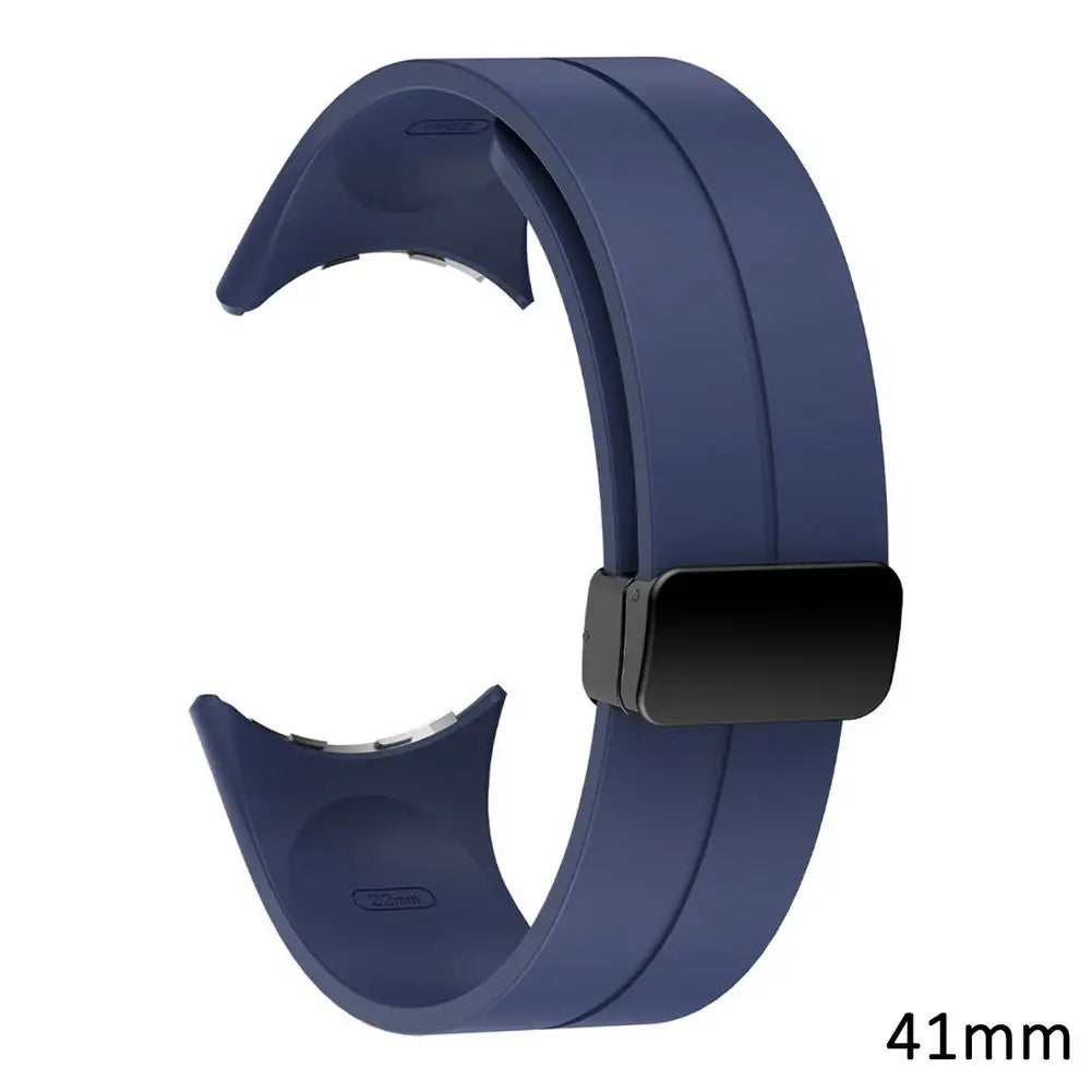 Google Pixel Watch Magnetic Silicone Folding Buckle Band