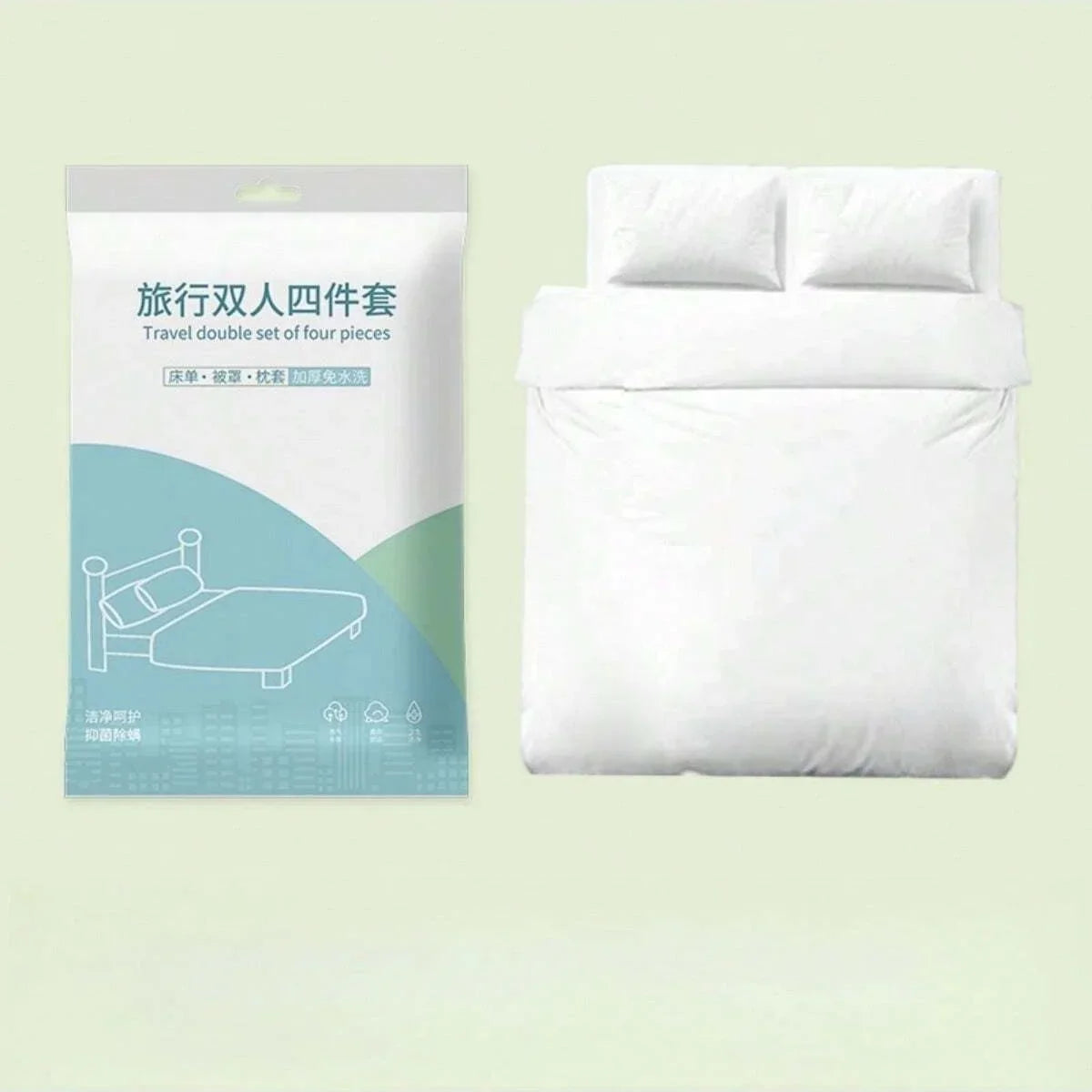 4 sábanas desechables tamaño King, sábanas bajeras desechables, funda de cama de viaje para hotel, sábana de viaje desechable