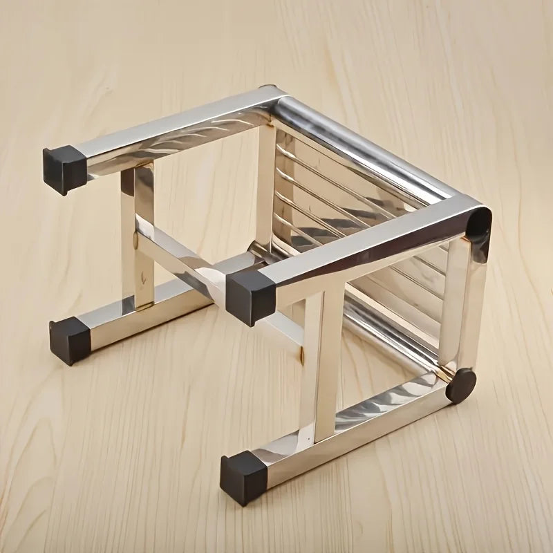Taburete multifuncional de acero inoxidable - Taburete duradero, grueso y resistente, ideal para sala de estar, baño, cocina, pasillos