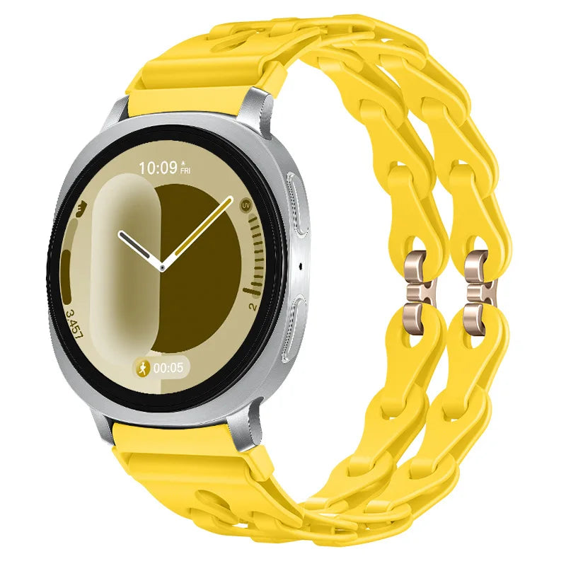 Samsung Galaxy Silicone Chain Watch Band – Watch8/Watch8 Classic/Watch9/Ultra/Ultra2 Multi