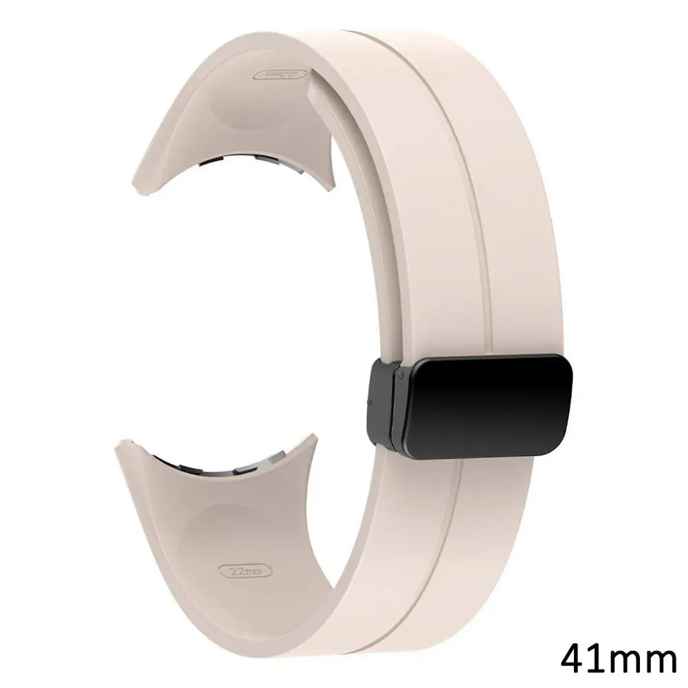 Google Pixel Watch Magnetic Silicone Folding Buckle Band