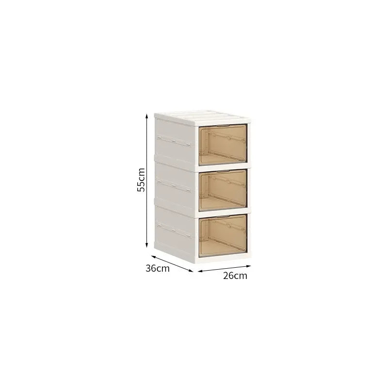 Household Goods Home Dust-proof  No Installation Foldable Transparent Folding Shoe Box, Large Capacity Shoe Storage Box