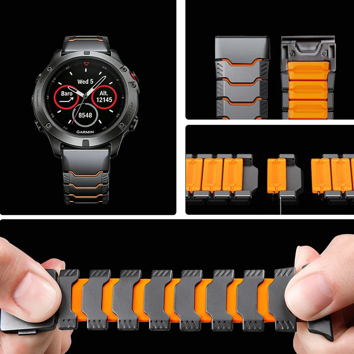Garmin Titanium Magnetic Smartwatch Band
