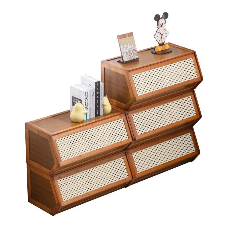 Multi functional stackable storage cabinet with lid, miscellaneous storage box, household storage box, bedside cabinet
