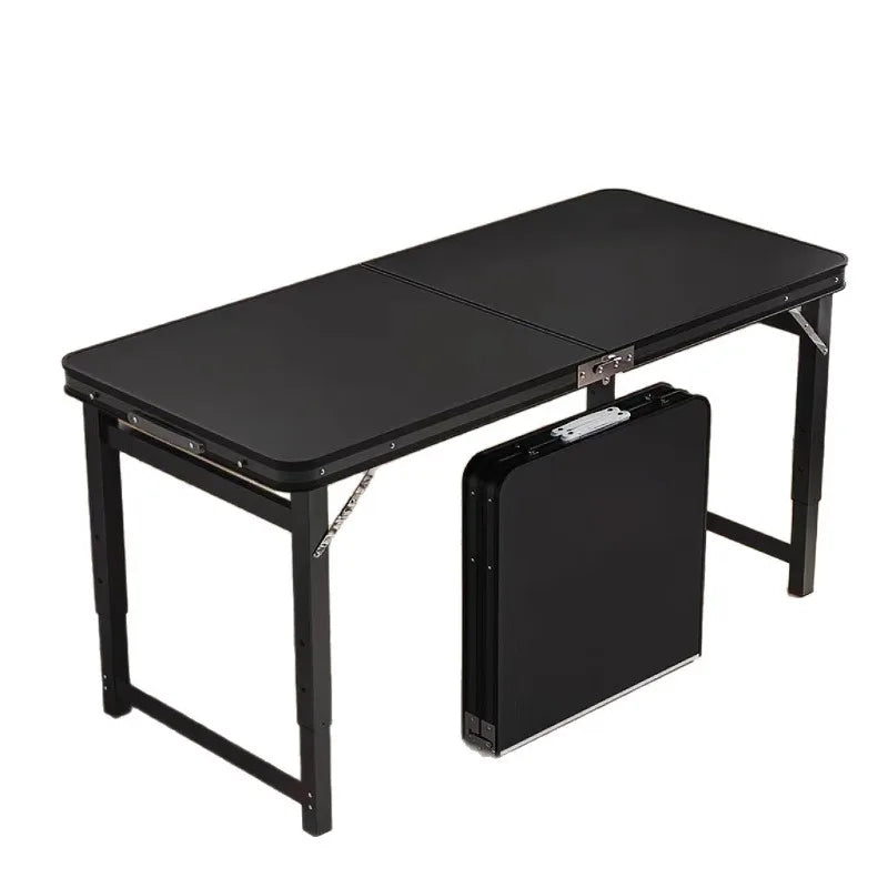 Mesa plegable, puesto, portátil para exterior, mesa pequeña rectangular, camping, picnic, mercado nocturno, mesa y sillas plegables
