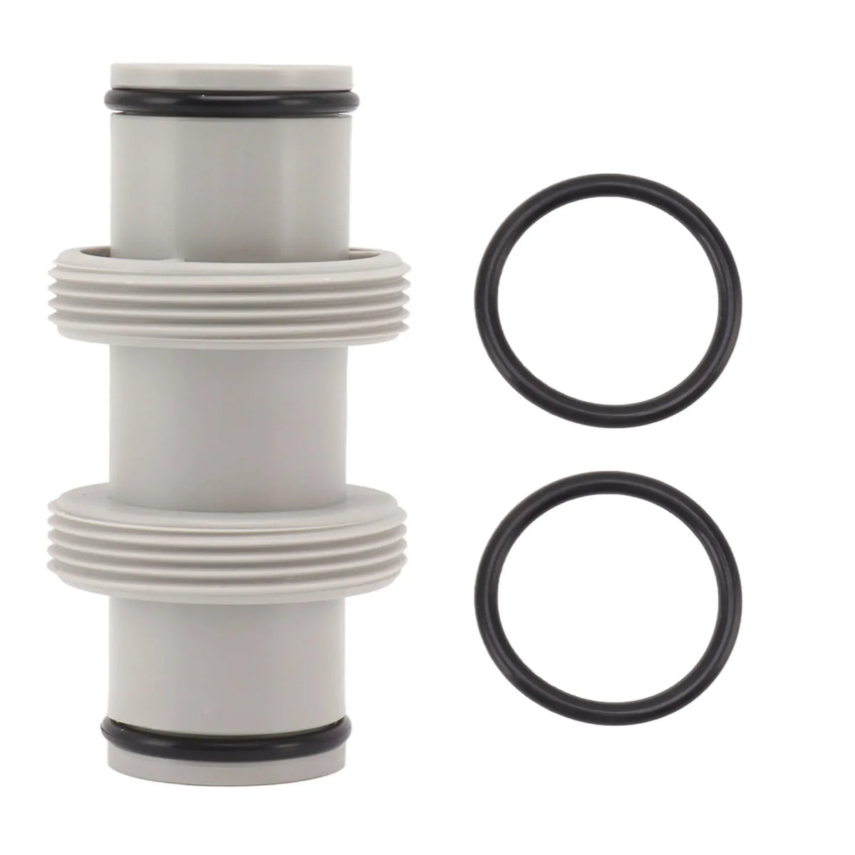 Conector de manguera de piscina de 1.5 a 1.5 pulgadas, adaptador de manguera de piscina de goma elástica de repuesto, unión recta antifugas para sistema de sal