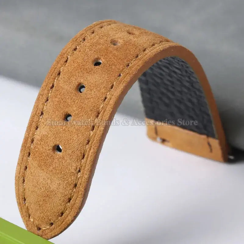 Amazfit Leather Watch Strap Vintage Suede Quick Release - Handmade Stitching
