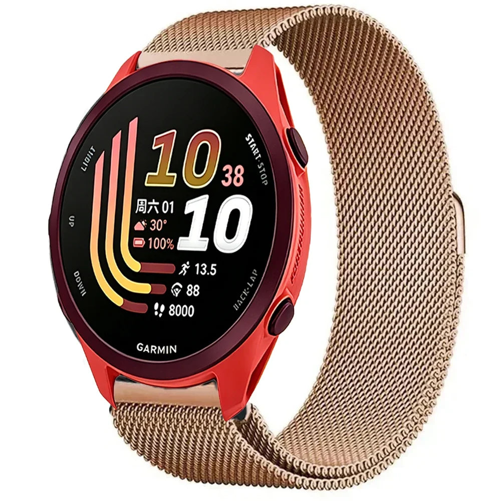 Garmin Milanese Smartwatch Band - Magnetic Metal Strap