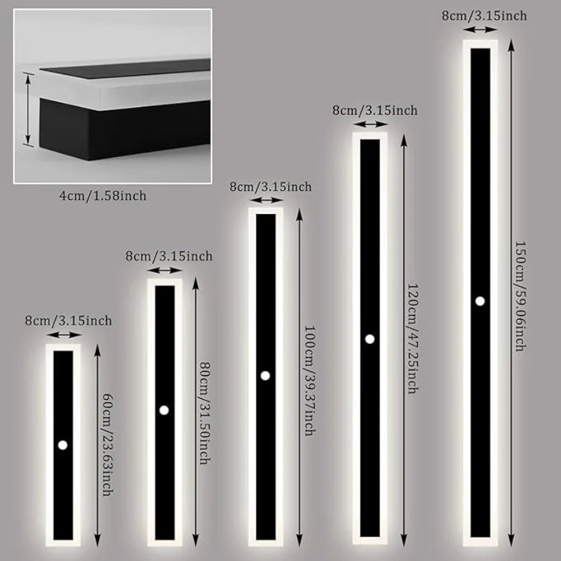 Outdoor Wall Light IP65 Waterproof 110- 240V  Porch Lamp LED Long Garden Lamp Villa Garage Lighting Fixture porch Home decor