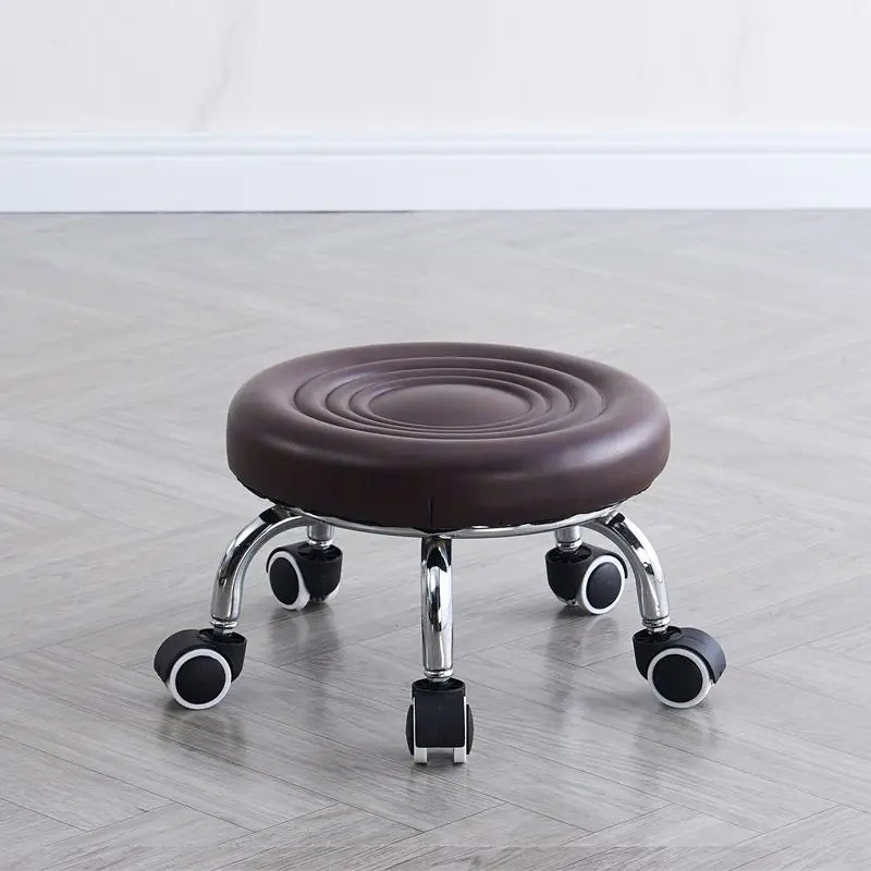 Household wheeled floor-cleaning chairs, wheeled seam sealing stools, low stools, rotating nail and pedicure round stools  스툴
