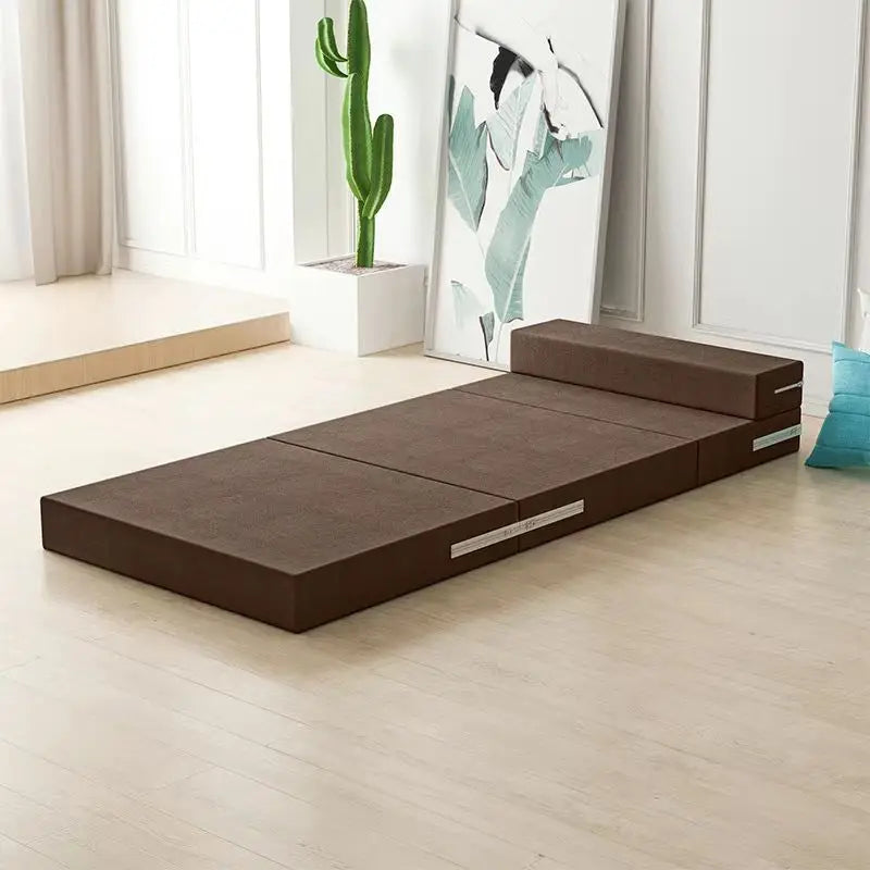 Foldable floor mattress, portable nap mat, travel couch mat, memory sponge mat, portable sleeping mat for lunch break and travel