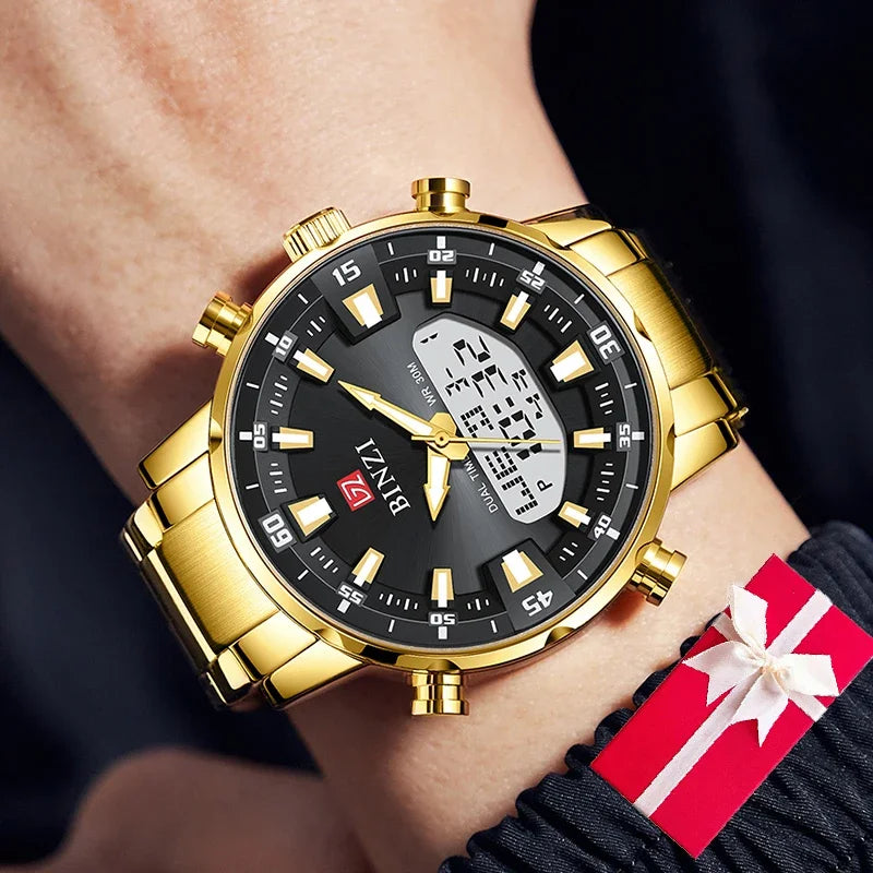Men’s Analog-Digital Quartz Dress Watch with Chronograph