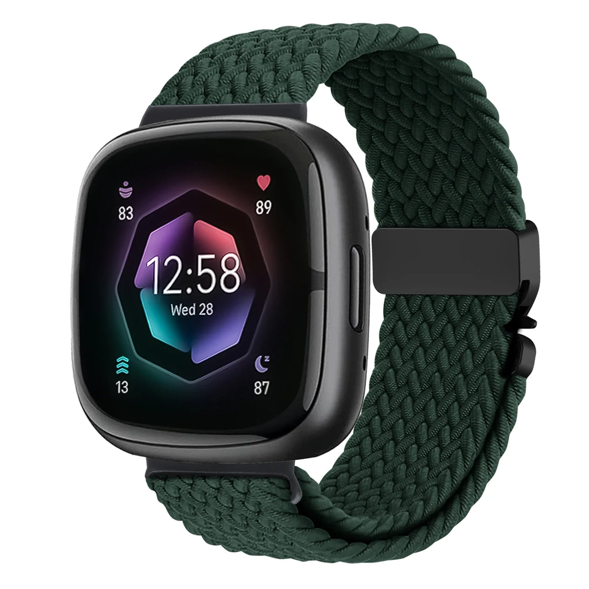 Fitbit Sense 1–2 / Versa 3–4 Braided Parachute Buckle Band
