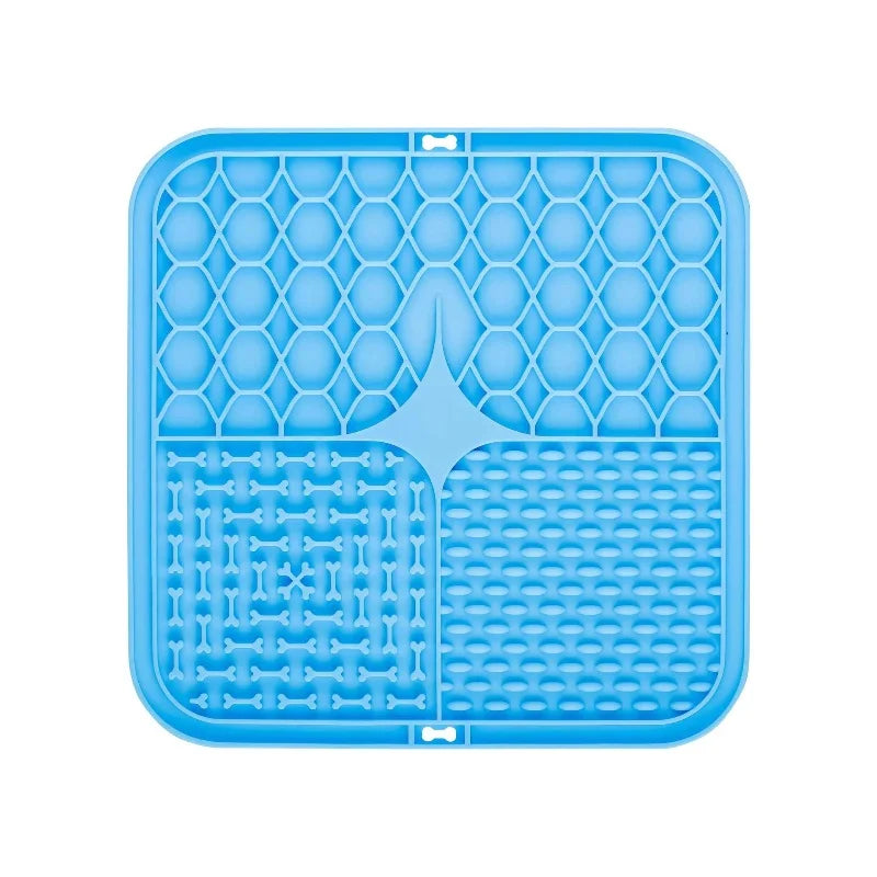 Silicone Dog Lick Mat with Suction Cups – Slow Feeder Lick Pad for Dogs