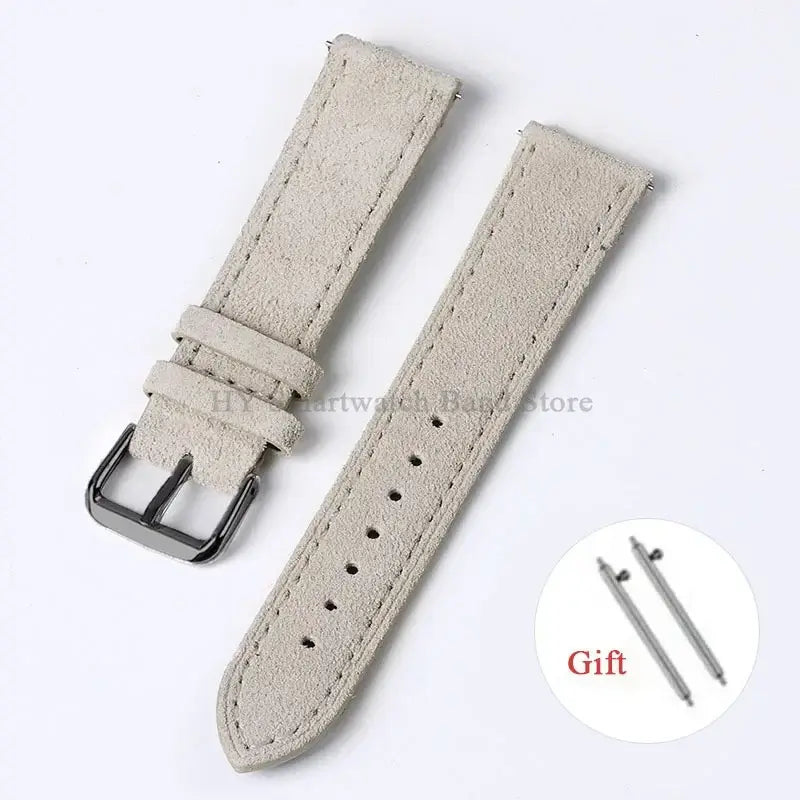 Amazfit Leather Watch Strap Vintage Suede Quick Release - Handmade Stitching
