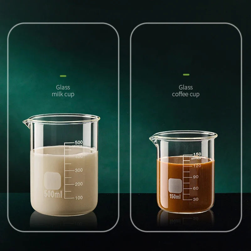 JUSTINLAU 50/100/150/250/500/1000ML High Borosilicate Glass Measuring Cup with Scale Laboratory Beaker Kitchen Baking Glass Cups