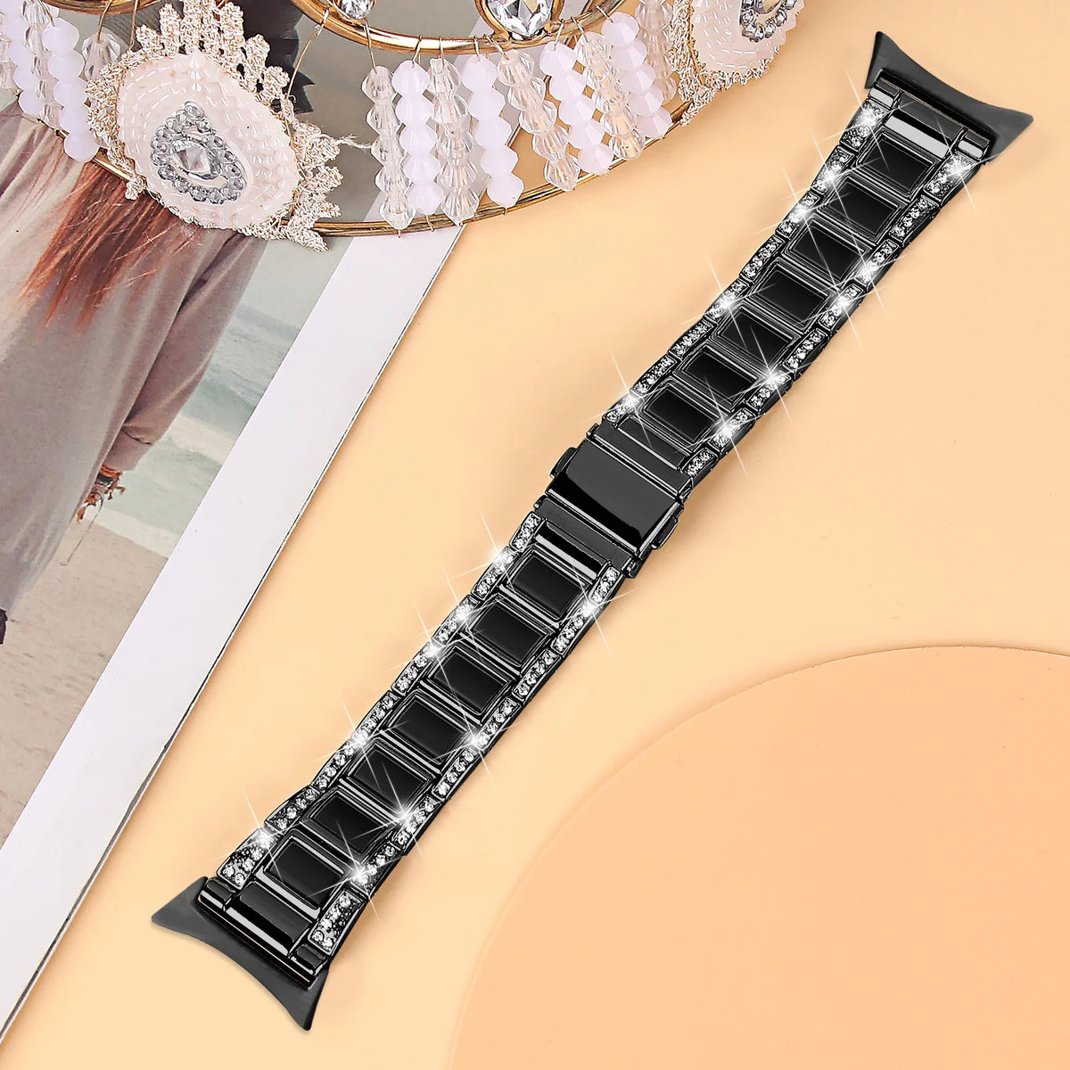 Google Pixel Watch 41mm Diamond Zinc Alloy Bracelet Band
